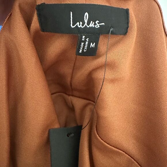 Elegant Strapless Copper Brown Dress - Picture 9 of 9